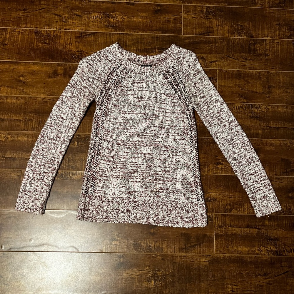 Buffalo David Bitton Textured Knit Sweater - Red and White